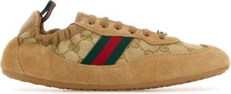 Gucci Beige Lace Up Sneakers