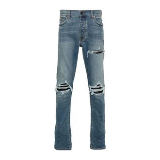 Amiri Slim Fit Jeans, male, Blue, W33, Blue Skinny Jeans with Distressed Finish