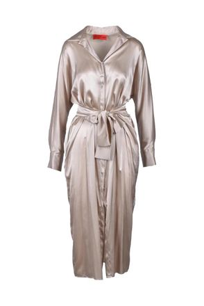 Wild Cashmere Silk Chemise Dress - Beige
