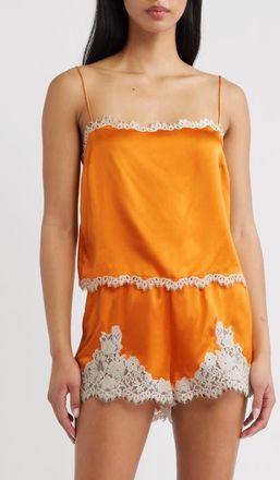 D&ocirc;en Loure Lace Camisole in Tangerine at Nordstrom, Size X-Large