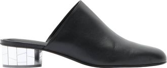 Ferragamo Womens Floy 30 Mirror Heel Mule In Black