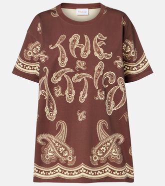 The Attico Bandana oversized cotton jersey T-shirt