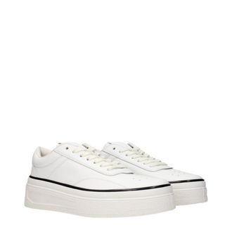 Jil Sander Leather Platform Sneaker - White