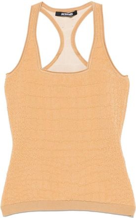 Jacquemus Canotta Le Debardeur Scala - Marrone