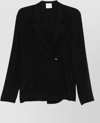 Alysi silk asymmetric fitted jacket