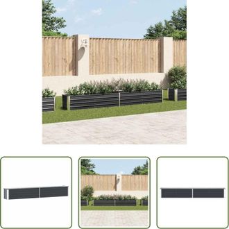 vidaXL Orto esterno - Letto Rialzato in Acciaio Zincato 320x40x45 cm Antracite