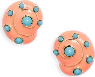 Kenneth Jay Lane Snail Stud Earrings in Gold at Nordstrom