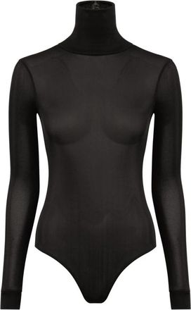 Maison Margiela Zwarte Coltrui Met Lange Mouwen - Dames - Bodies - Zwart - S - Tops