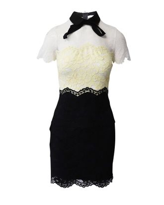 Sandro Lace Midi Dress in Multicolor Polyester