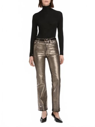 Frame Denim Reboot Crop Jeans In Champagne Coated