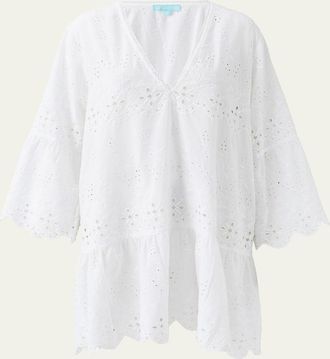 Melissa Odabash May Eyelet Embroidered Kaftan Coverup