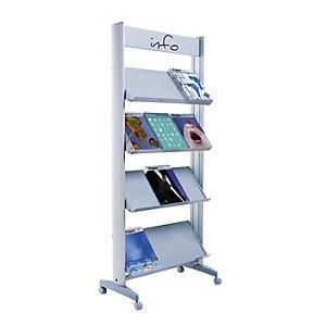 Paperflow Paperflow - Expositor M&oacute;vil Met&aacute;lico De Folletos Con Baldas Met&aacute;licas