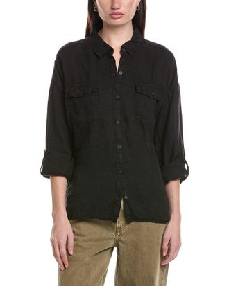 Xcvi Xcvi Whitson Button-Up Linen Shirt