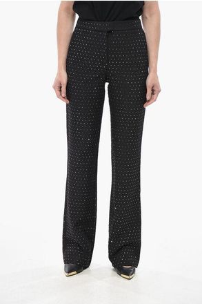 Andamane Straight-Fit Trousers with All-Over Crystals size 40