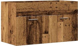 vidaXL Mobile da Bagno Legno Antico 80x38,5x46 cm Legno Multistrato - Vidaxl