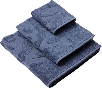 Scalpers Set 3 toallas de ba&ntilde;o azul de algod&oacute;n 450gsm