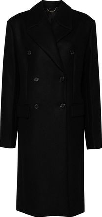 Toteme Broad midi coat - women - other fibers/Polyamide/Wool/Viscose - 36 - Black