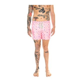 Happy Socks Palm Swimshorts 3300 - Swimwear - Hombre - Rosa - S