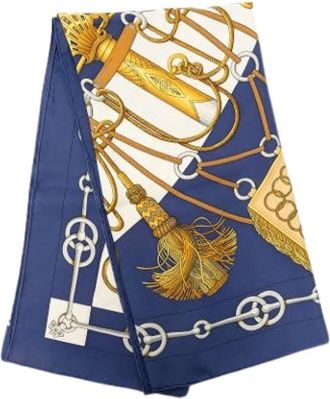 Herm&egrave;s Pre-owned Sciarpa Cliquetis - - Pre-owned - Donna - Blu - ONE SIZE