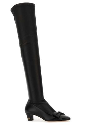 Valentino Garavani Womens Black Leather Boots Nero Stivali