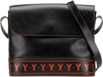 Saint Laurent Pre-owned Cross Body Bags, female, Black, Size: ONE SIZE Pre-owned Leather Shoulder Bag
