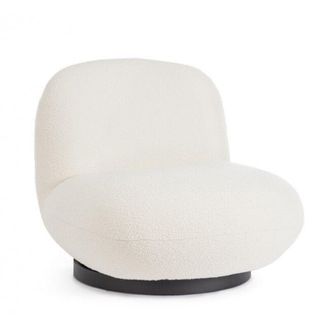 BIZZOTTO Poltrona Margot per interno, Struttura In Legno Compensato 81 x 95 x 71h cm -Bianco Boucle