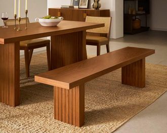 Castlery Sloane Dining Bench, 70.9, Walnut by Castlery, Brown