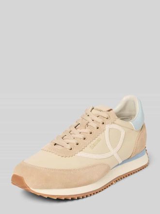 Blauer Sneaker aus Leder-Mix Modell Lorain in Beige, Gr&ouml;&szlig;e 37