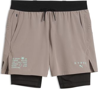 Puma Shorts PUMA x HYROX PWRMODE 2 in 1 da uomo, Accessori, Beige, XXS