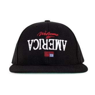 Willy Chavarria Caps, unisex, Black, Size: ONE SIZE Welcome To America Cap