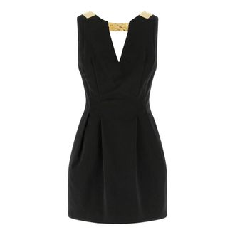 Elisabetta Franchi Dames, Jurken, Zwart, Maat: L Katoen