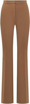 Pinko Hulka Broek - Dames - Wijde Broeken - Beige - M - Broeken