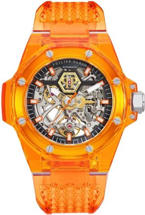 Philipp Plein Accessoires, Heren, Oranje, ONE Size, King Phantom Fire Watch