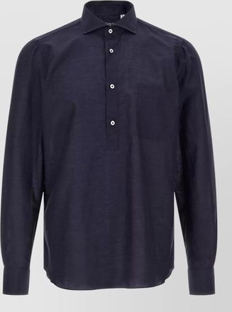 Finamore porto shirt button down collar pocket