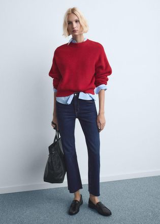 Mango Jeans Sienna flare crop blu scuro - Donna - 36 - MANGO