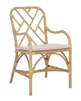 Safavieh Olala Rattan Arm Dining Chair