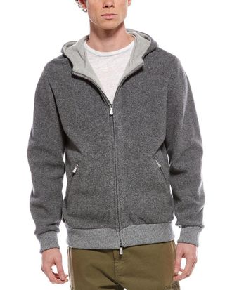 Eleventy Wool & Cashmere-Blend Bomber Jacket