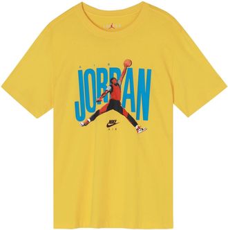 Nike Jordan Mens Air Jordan Design Short Sleeve Yellow T-Shirt CJ6307-728