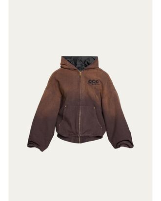 Willy Chavarria Mens Faux Suede Tonal Ombr&eacute; Jacket