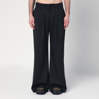 Entire studios Wide Black Wool Blend Trousers