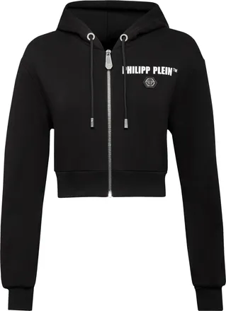 Philipp Plein Hoodie Sweatjacket Silver Fringe