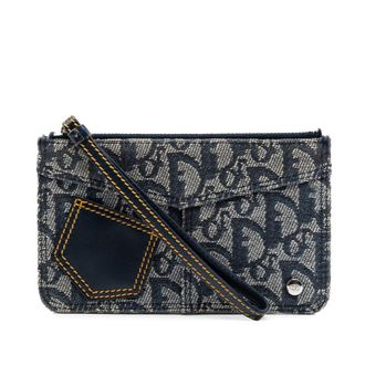 Dior Pre-owned Dior Diorissimo Trotter Canvas Wristlet Pouch Ladies LA5IPWL1H7NUO2KQ
