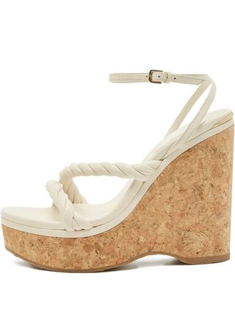 Jimmy Choo London Diosa wedge sandals - Neutrals