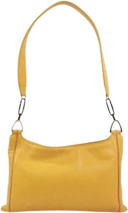 Loewe Pre-owned Shoulder Bag - Dames - Vintage Schoudertas - Geel - ONE Size - Leer - Vintage