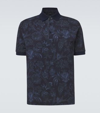 Etro Floral cotton piqu&eacute; polo shirt