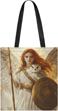 Generic Goddess Athena Womens Tote Casual Shopping Bag Lightweight Shoulder Bags Hobos Handbag for Work Travel Daily 35x40cm