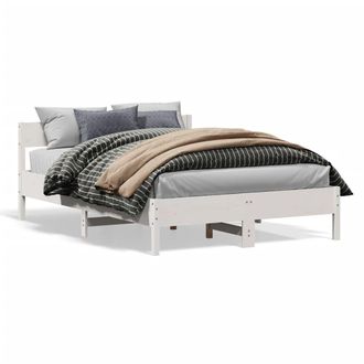Berkfield Home Bed Frame without Mattress White 150x200 cm King Size Solid Wood Pine