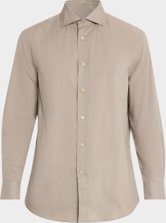 Brunello Cucinelli Mens Cotton Classic Fit Button-Down Shirt