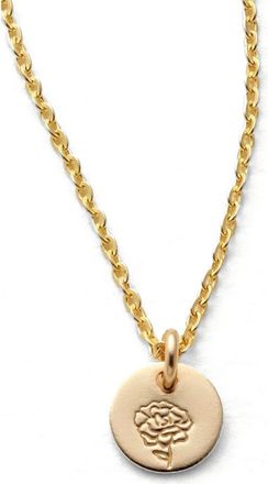Made by Mary January Birth Flower Necklace in Gold Filled at Nordstrom, Size Medium