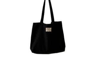 Esm&eacute;e Schultertasche ESM&Eacute;E Lora, Damen, Gr. B/H/T: 47cm x 70cm, schwarz, Baumwolle, Leinen, Taschen Schultertasche